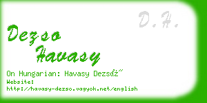 dezso havasy business card